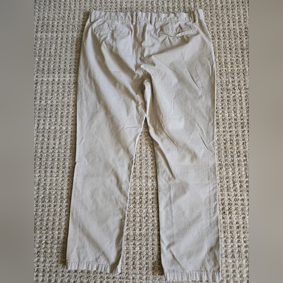 Mens Old Navy Kahaki 38x30 Pants Slim Chino Straight Leg 4 Pockets Flat Front - Picture 2 of 13